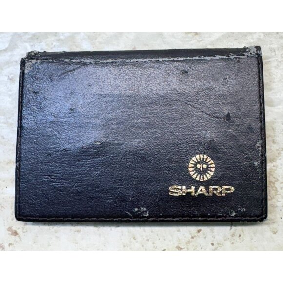 Vintage Sharp Calculator Elsi Mate EL-825 Solar with Leather Cover Tested Works - Picture 4 of 7